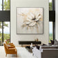 Ivory Bloom Silence Abstract Painting