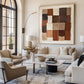 Sienna Mosaic Grid Abstract Painting