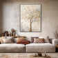 Gentle Light Ivory Tree Abstract Painting