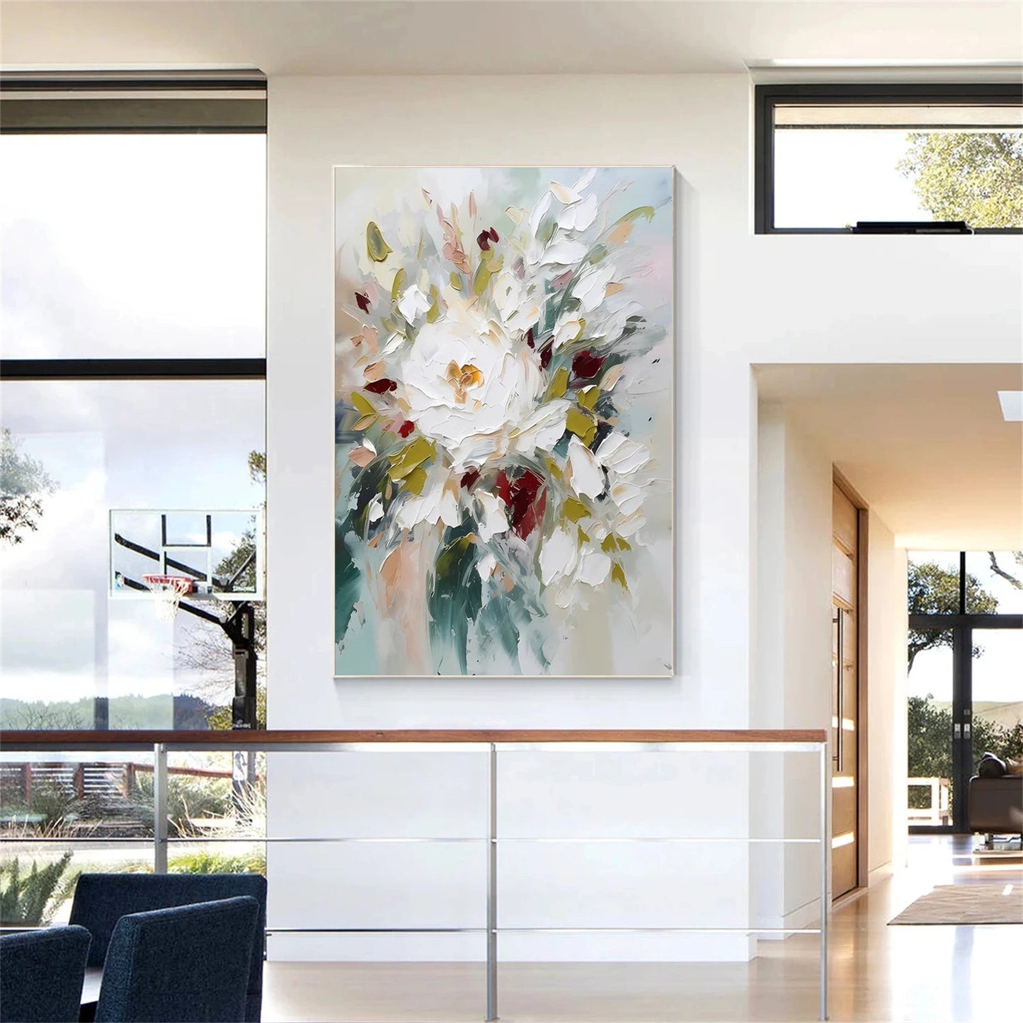 Ivory Bloom Poetic Abstract Painting