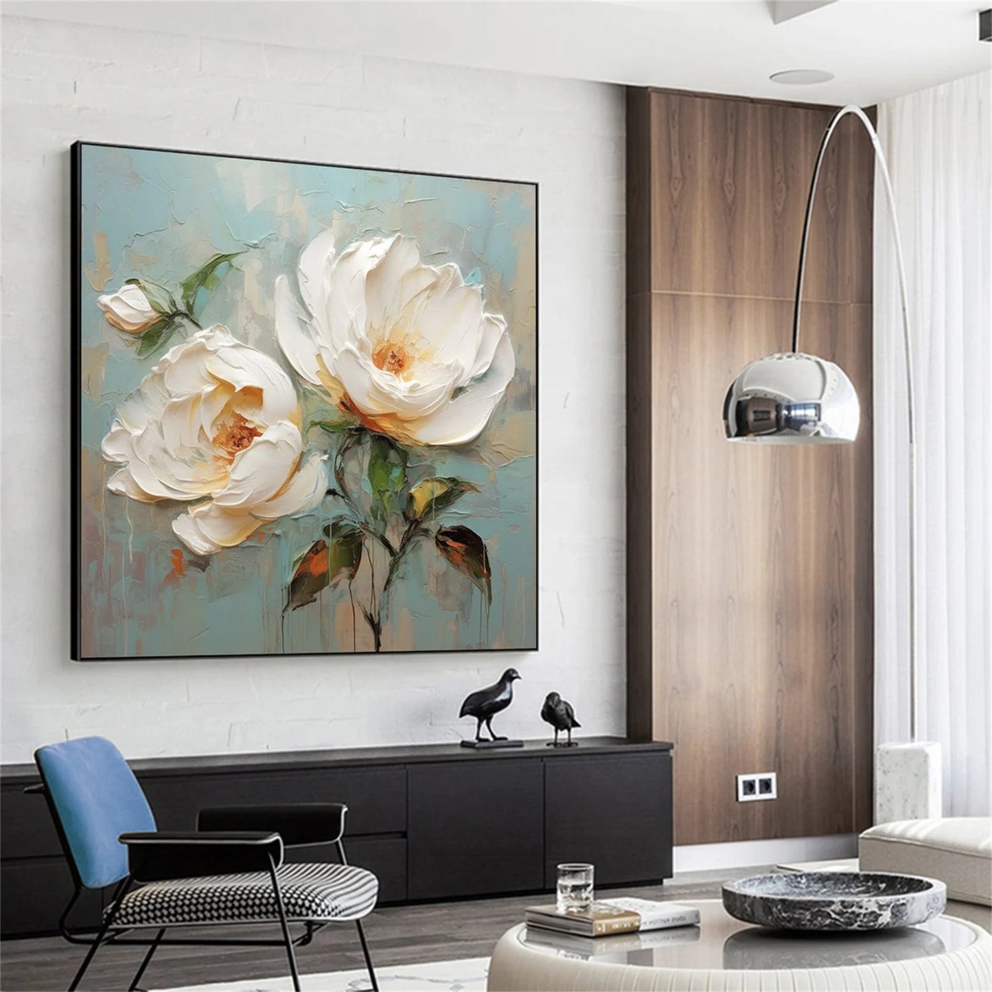 Ivory Bloom Serenity Abstract Painting