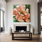 Sunlit Peach Bloom Floral Painting