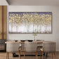 Golden Whisper Forest Abstract Painting