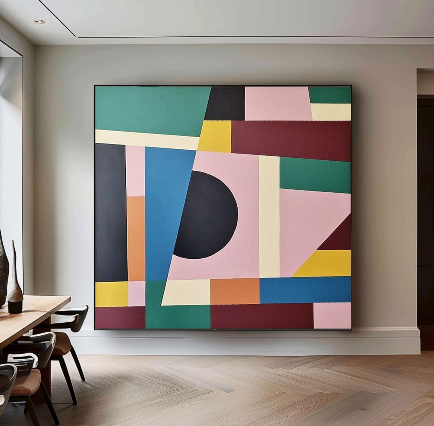 Modern Color Geometry Abstract Painting