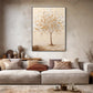 Golden Whisper Tree Abstract Painting