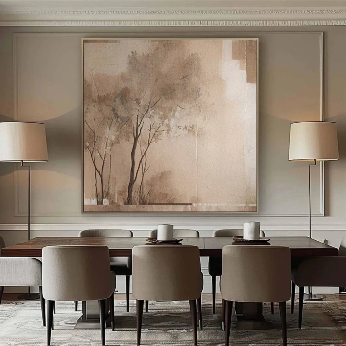 Silent Mist Tree Abstract Painting