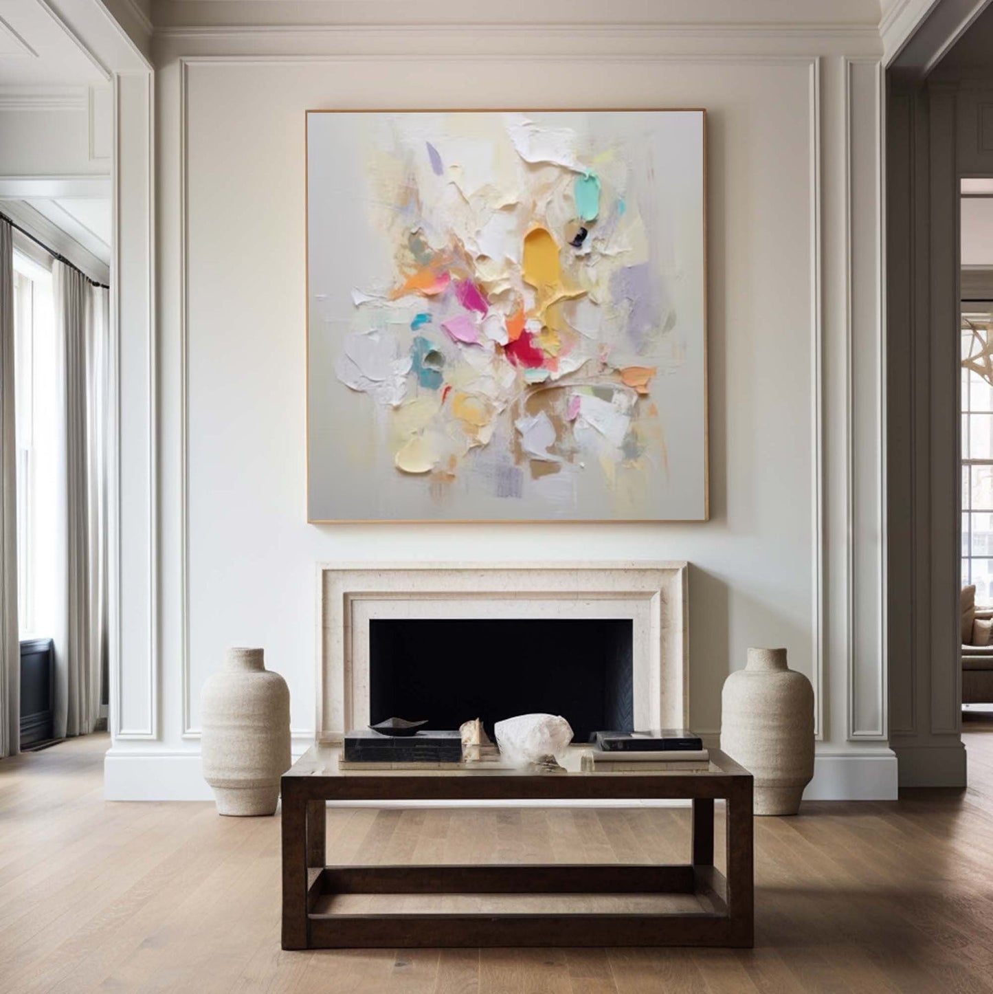 Soft Pastel Harmony Abstract Painting