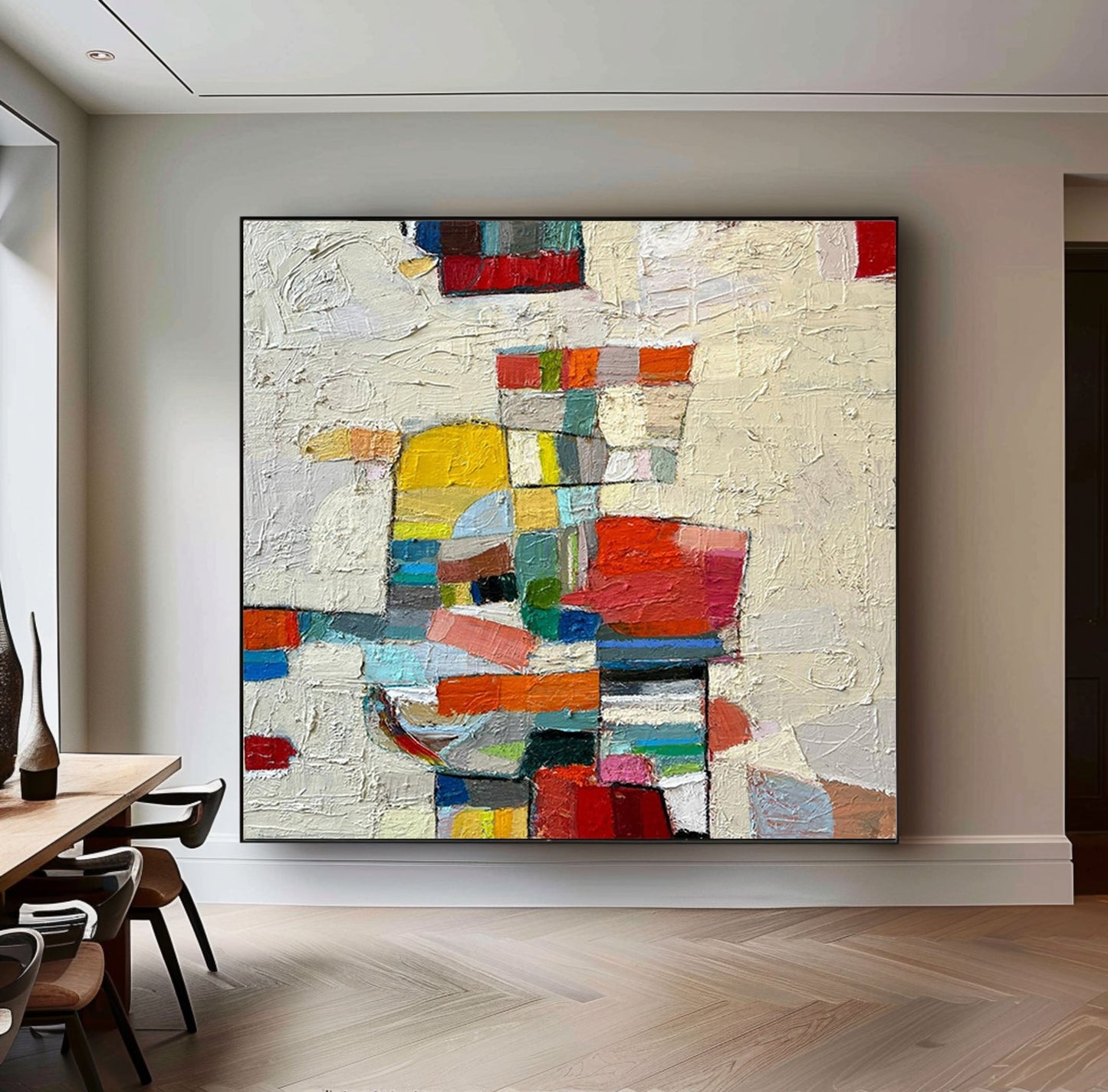 Chromatic Balance Geometric Abstract Painting