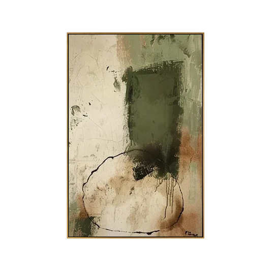 Mossy Earth Abstract Canvas Art