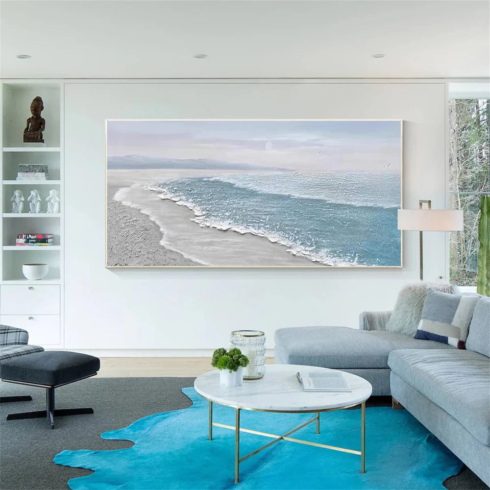 Seabreeze Horizon-Textured Ocean Wall Art
