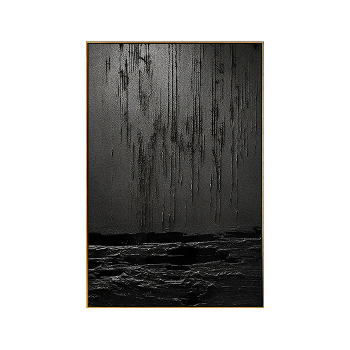 Midnight Storm Abstract Sea Canvas Art