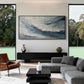 Ocean Crest Blue Wave Painting
