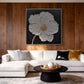 Midnight Pearl Textured Floral Painting