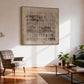 Neutral Grid Textured Abstract Canvas Art