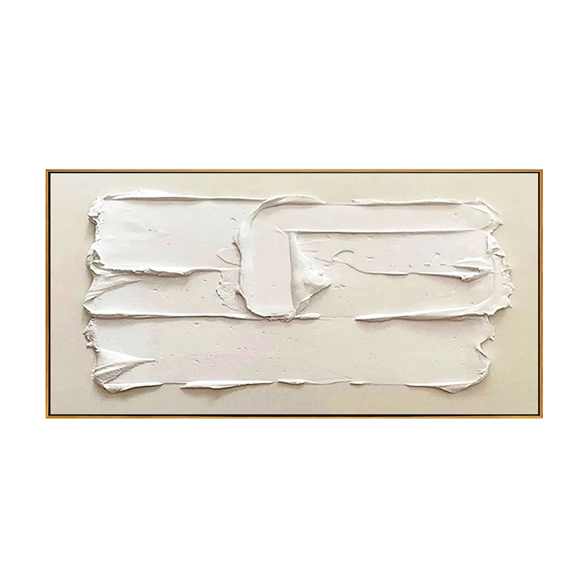 Pure White Thick Texture Abstract Painting