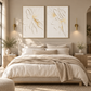 Whisper Bloom White Floral 3D Painting Set Set of 2