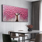 Pink Sakura Tree Textured Painting