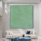 Silent Drift Mint-Green Minimalist Seascape Painting