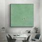 Silent Drift Mint-Green Minimalist Seascape Painting