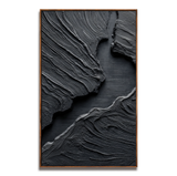Black Abstract Textured Painting #ART70