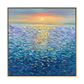 Sunlit Ripple Ocean Impasto Oil Painting