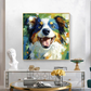 Colorful Dog Portrait Painting