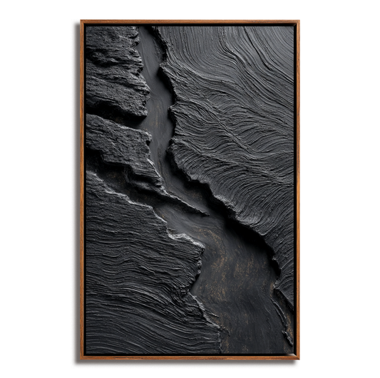Black Textured Abstract Painting #ART71