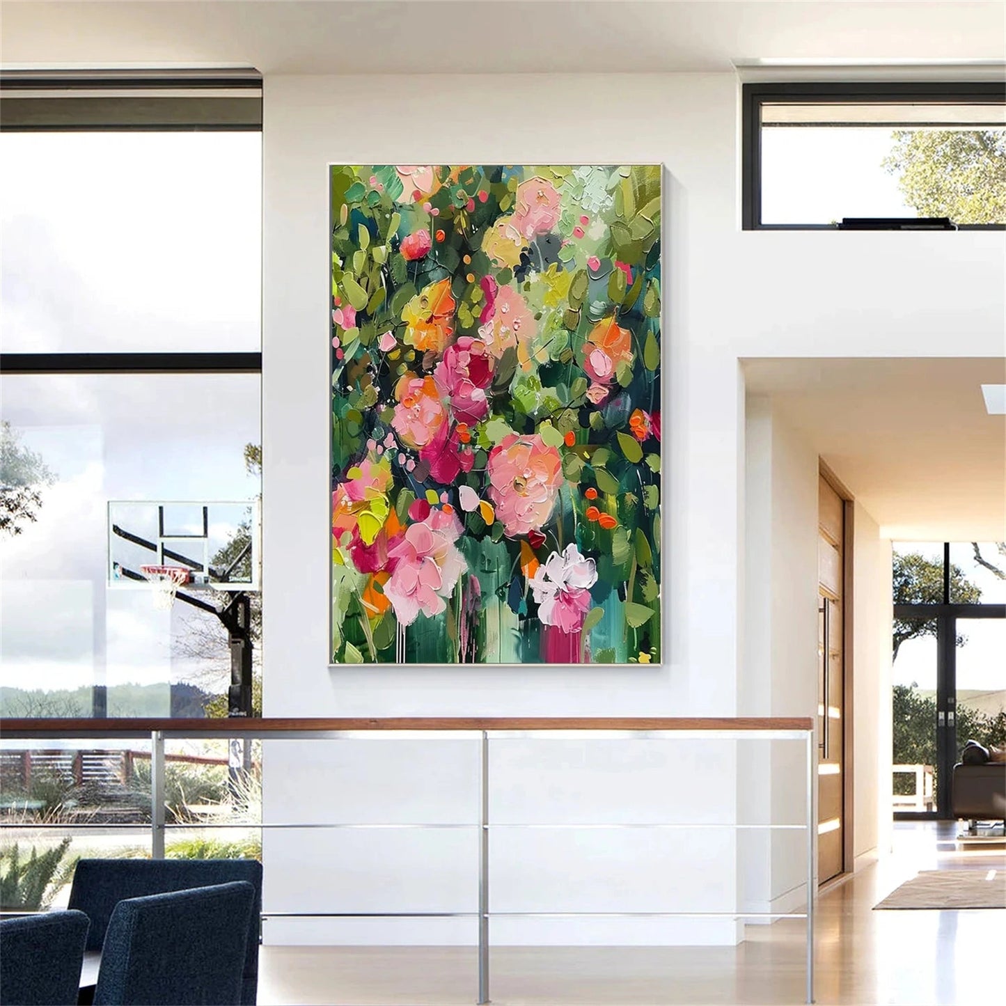 Lush Garden Petals Abstract Painting