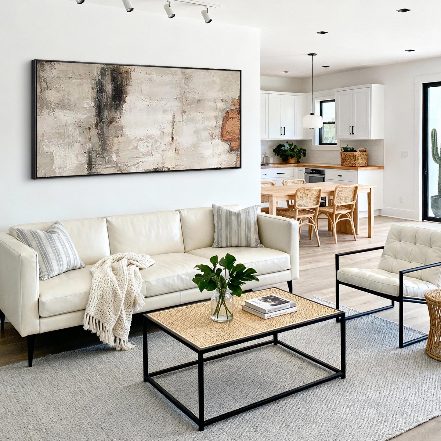 Neutral Rustic Wabi-Sabi Abstract Painting