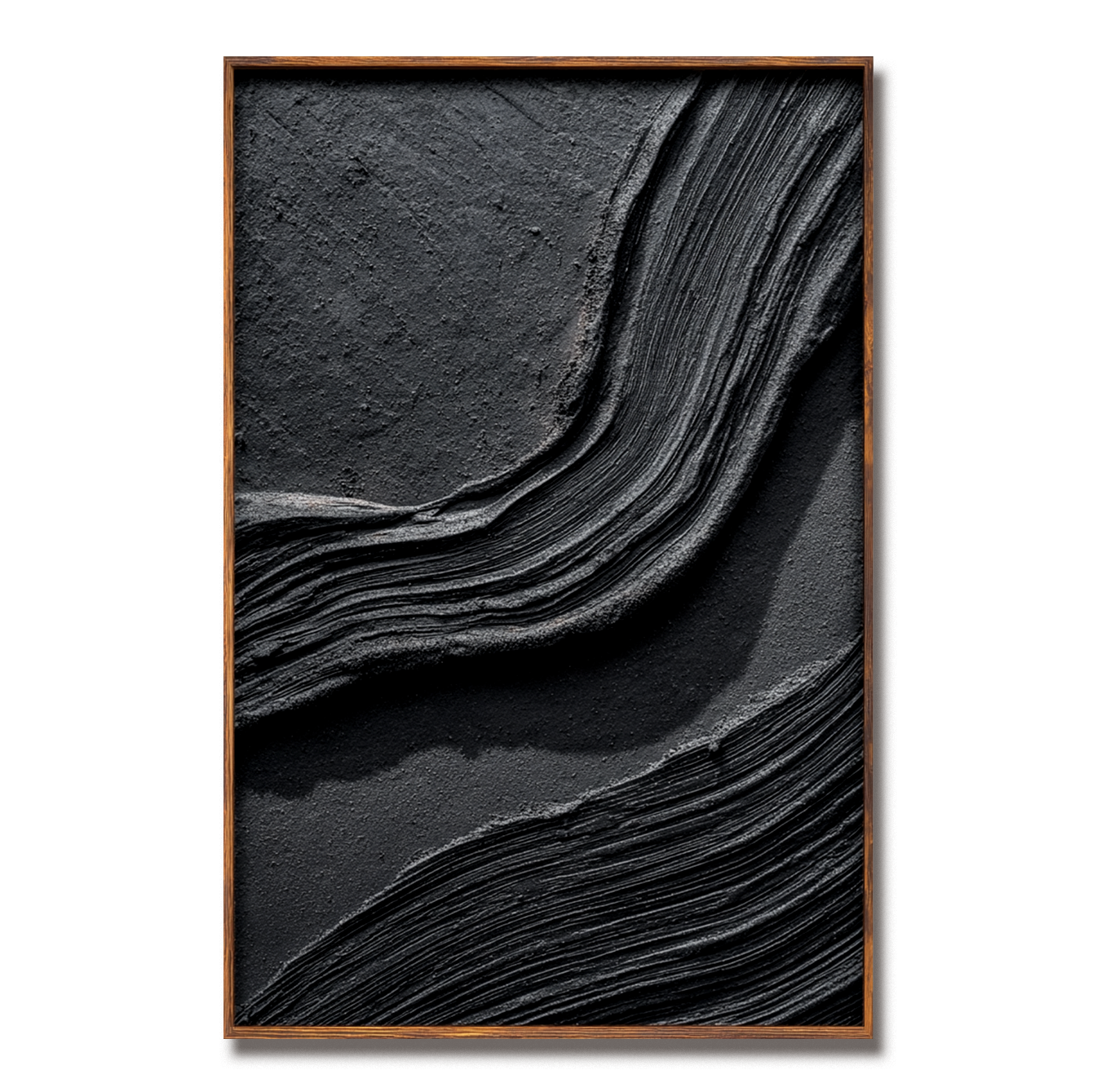 Black Minimalist Textured Wall Art #ART72