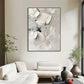 Ivory Whisper Floral Abstract Painting