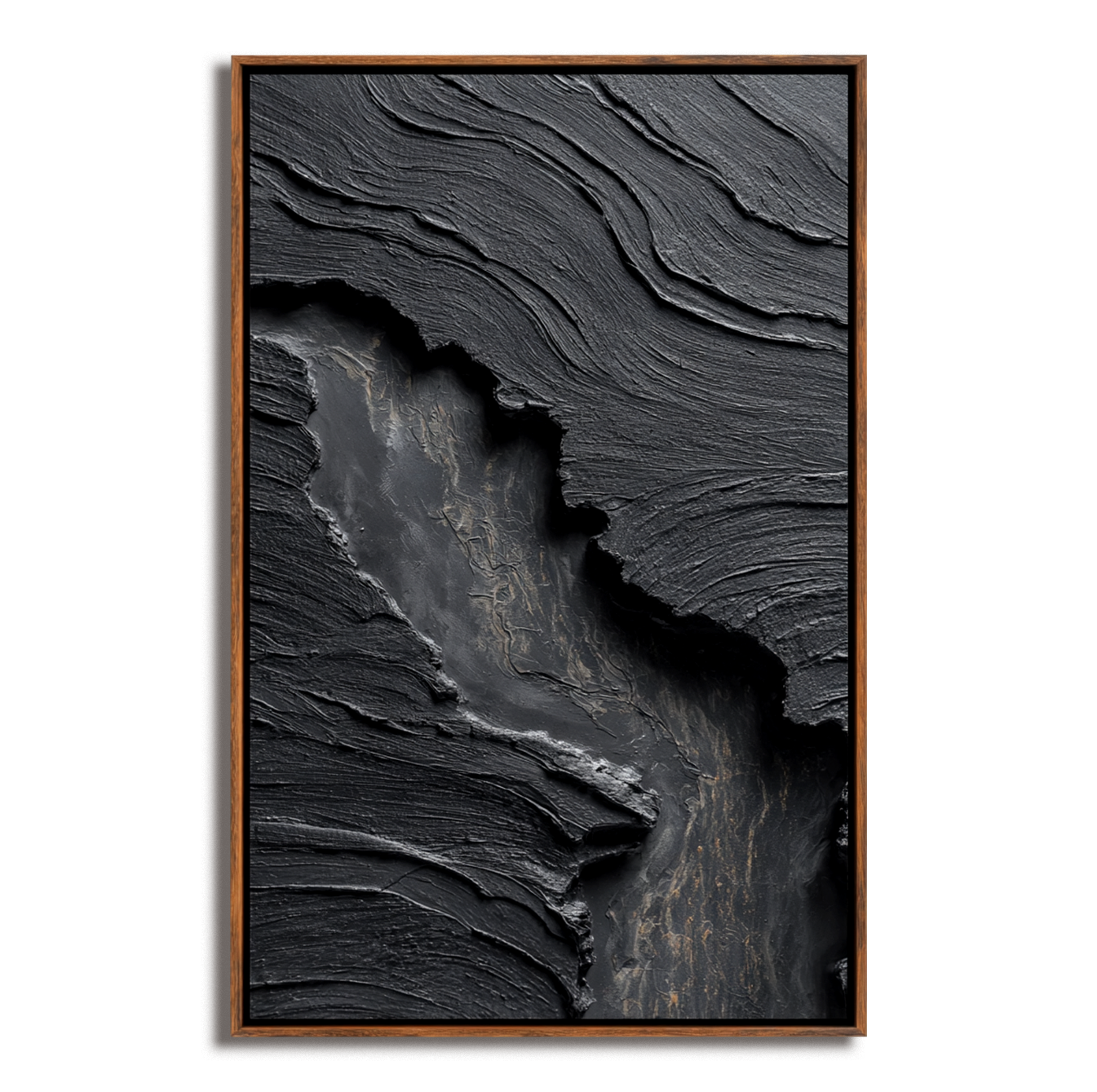Black Abstract Textured Painting #ART73