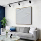 Pure White Swirl Impasto Painting