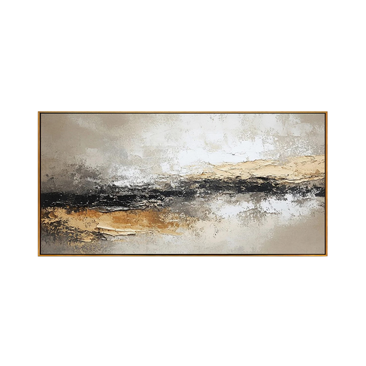 Black Gold Horizon Abstract Painting