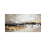 Black Gold Horizon Abstract Painting