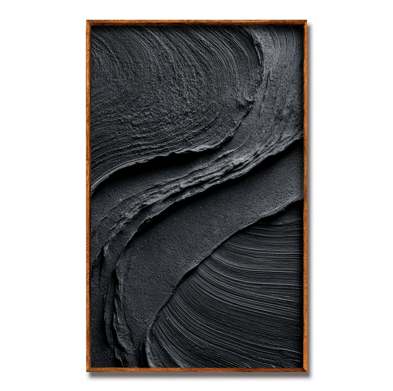 Black Textured Abstract Painting #ART74