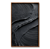 Black Textured Abstract Painting #ART74