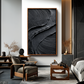 Black Textured Abstract Painting #ART74