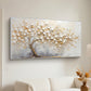 Golden Blossom Tree Impasto Canvas Art