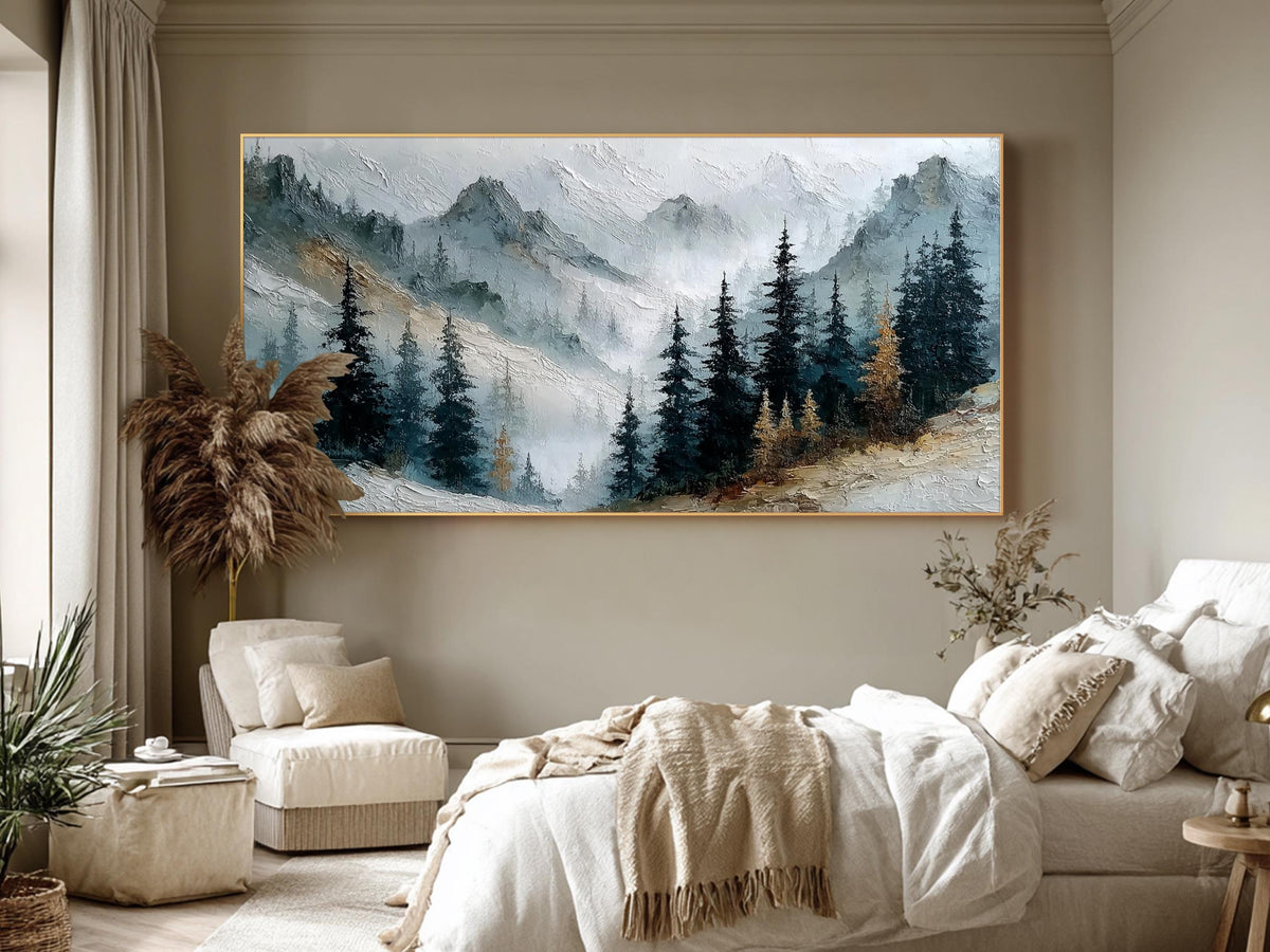 Silent Ridge Misty Mountain Painting