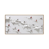 Alpine Skiers 3D Textured Painting
