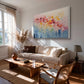 Sunset Bloom Impasto Flower Canvas Art