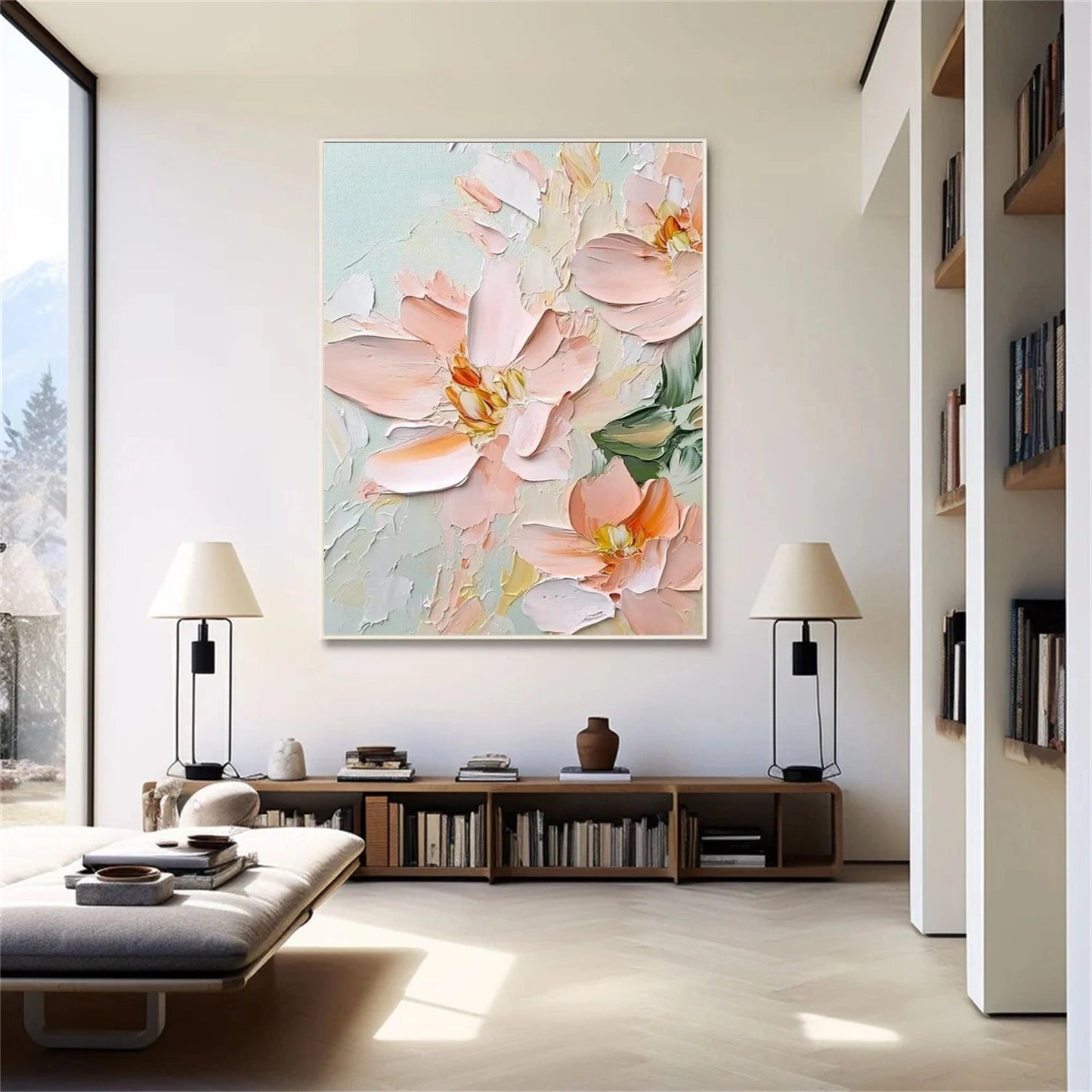 Petal Whisper Blush Floral Painting