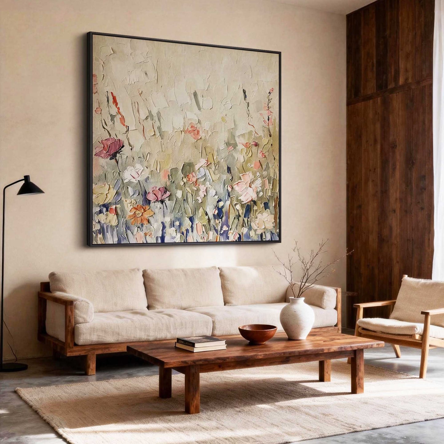 Meadow Blooms Textured Painting