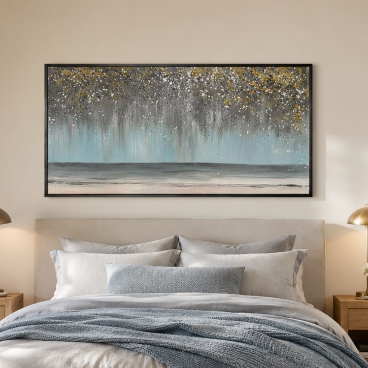 Blue Galaxy Abstract Painting