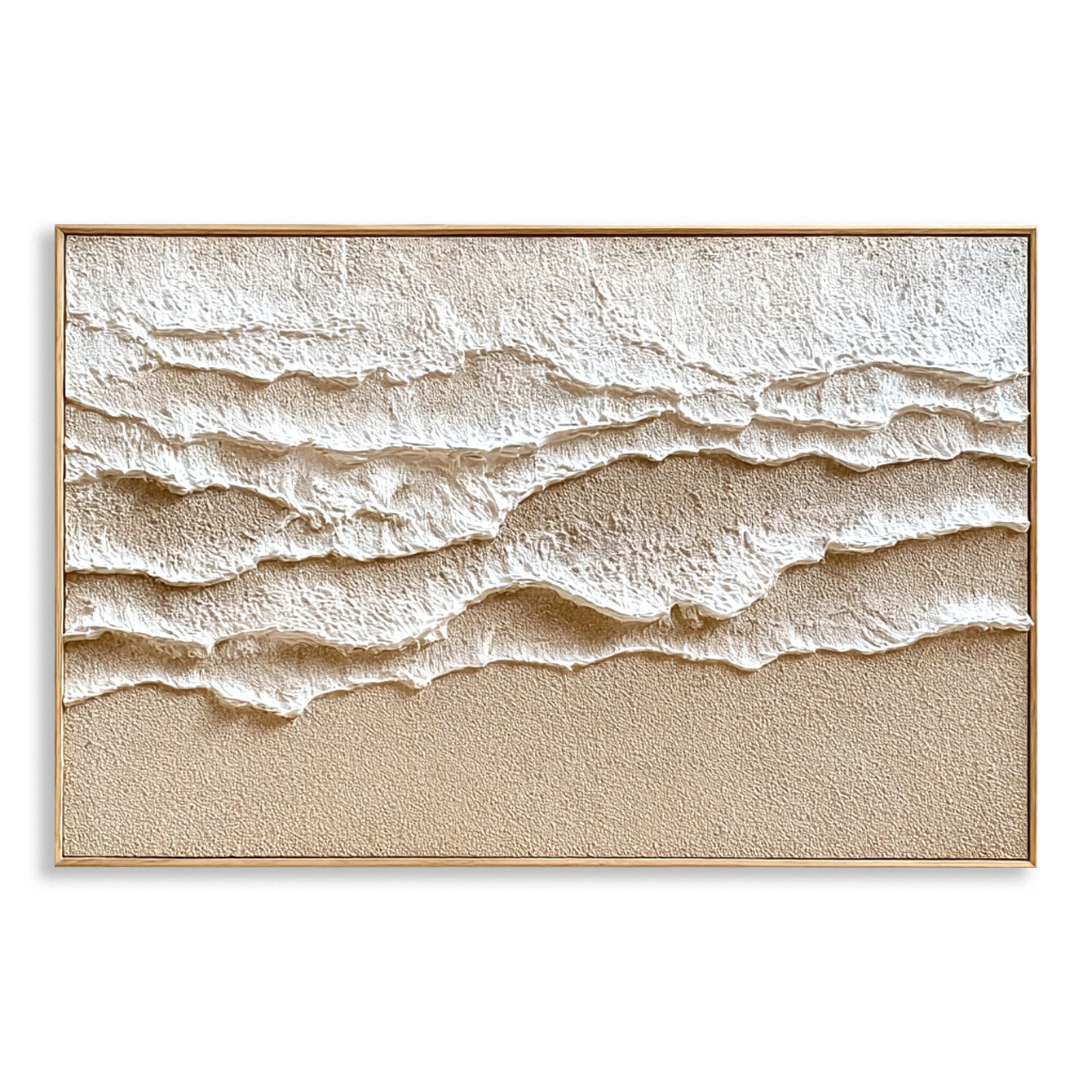 Beige Textured Wave Painting #ART07