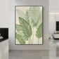 Soft Sage Botanical Leaf Abstract Painting