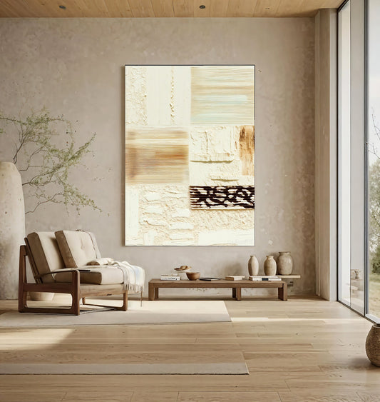 Modern Texture Panels – Minimalist Abstract Painting