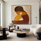 Quiet Embrace Earth-Tone Figurative Painting