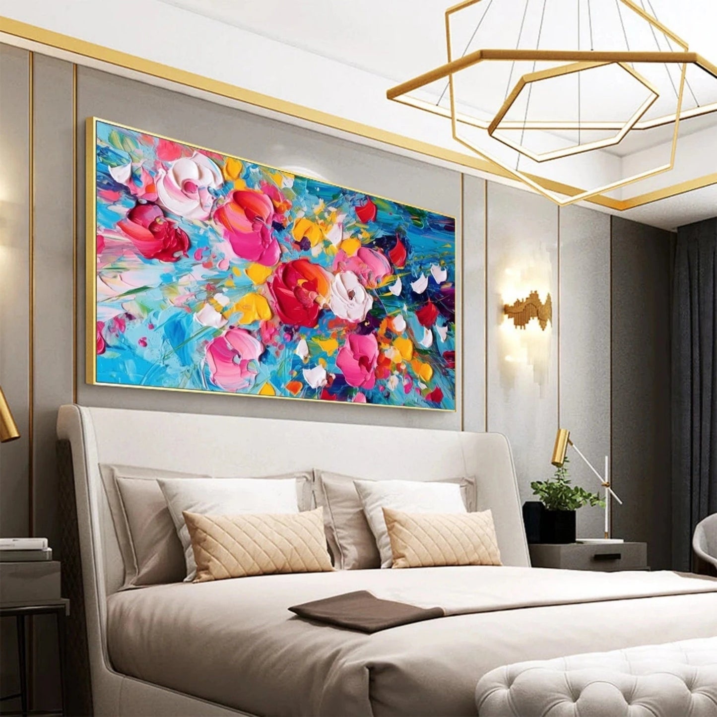 Vivid Bloom Drift Abstract Painting